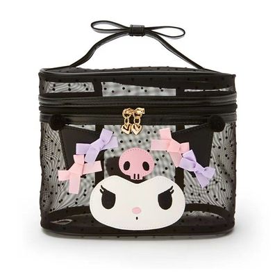 Cute Kuromi Mesh Makeup Tasche Eimer Aufbewahrungsbox Cartoon Kosmetiktasche