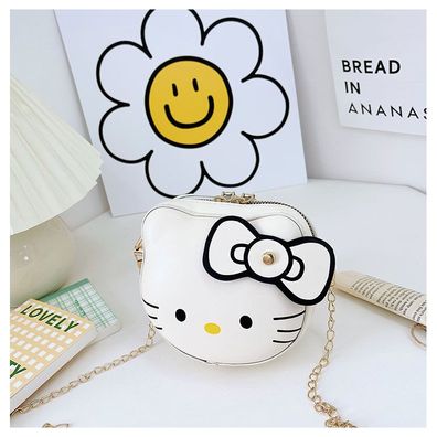 Cute 3D Hello Kitty Umhängetaschen Kreative Kettentascheen kleine Geldbörsen