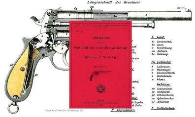 Nachdruck Dienstvorschrift Revolver Rast & Gasser M70 (70/74) Österreich 1898