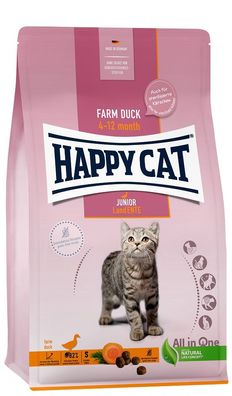 Happy Cat ?Young Junior Land Ente - für Jung-Katzen ab dem 4. Monat - 4 kg ? Katze...