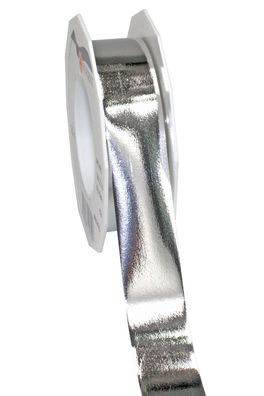 Präsent Ringelband Mexico 25-m-Rolle 25 mm silber
