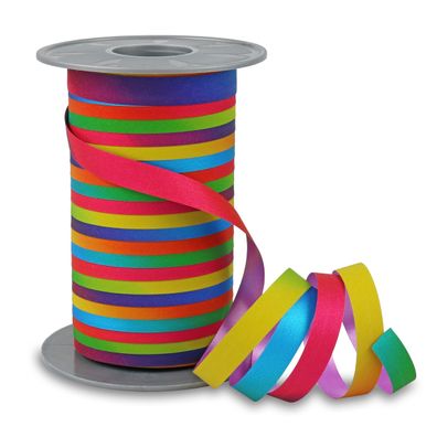 Präsent Ringelband Poly Glitter 100-m-Spule 10 mm rainbow