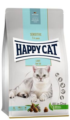 Happy Cat ?Sensitive Adult Light - Geflügel für übergewichtige Katzen und Kater - ...