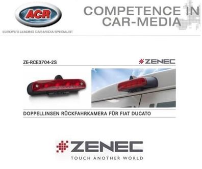 ZENEC ZE-RCE3704-2S Rückfahrkamera kompatibel mit Fiat Ducato III 250/251 2006->