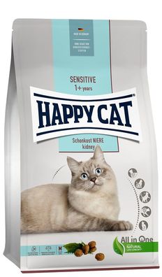 Happy Cat ? Sensitive Schonkost Niere - nierenschonendes Geflügel - 300 g ? Trock...