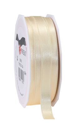 Präsent Doppelsatin 25-m-Spule 10 mm creme