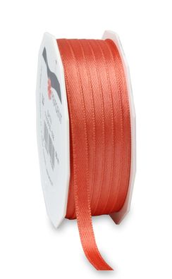 Präsent Doppelsatin 50-m-Spule 6 mm living coral