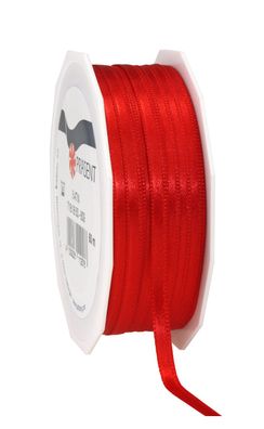 Präsent Doppelsatin 50-m-Spule 6 mm rot