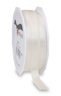 Präsent Doppelsatin 25-m-Spule 10 mm elfenbein