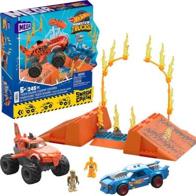 Mattel Hot Wheels MEGA Monster Trucks Tiger Shark Crash Wettkampf