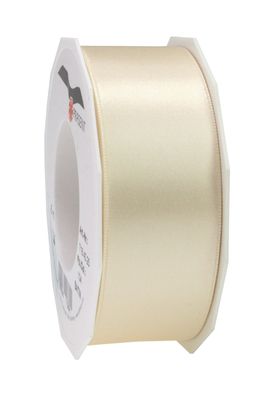 Präsent Doppelsatin 25-m-Spule 40 mm creme