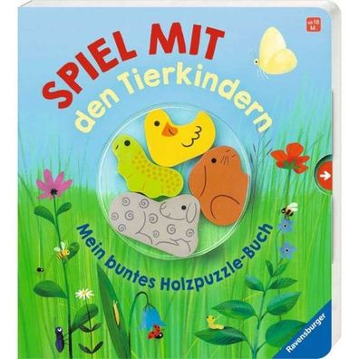 Ravensburger Spiel mit den Tierkindern - Mein buntes Holzpuzzle-Buch