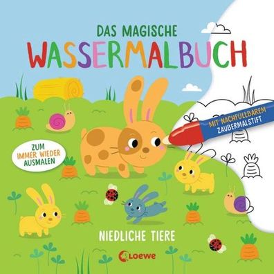 Loewe Das magische Wassermalbuch - Niedliche Tiere