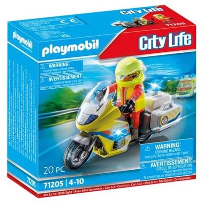 Playmobil Notarzt Motorrad mit Blinklicht