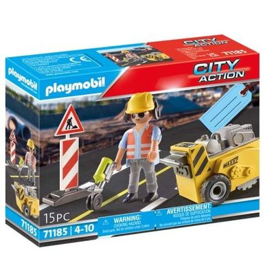 Playmobil Bauarbeiter mit Kantenfräser