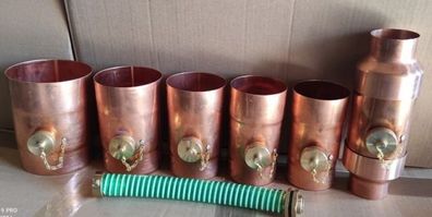 Kupfer Regenwassersammler Wassersammler Ø 60-120mm + Schlauchset