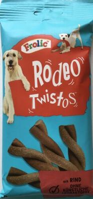 Frolic Rodeo Twistos mit Rind - Hundesnacks 6 St. 105 gr - 18x6 Stück