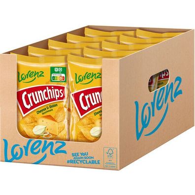 Lorenz Crunchips Cheese & Onion Chips, 10x150 g Bt.