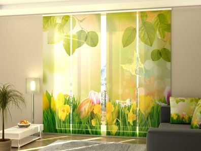 Foto-Schiebegardine Blumen im Mai, Flächenvorhang mit Motiv, Digitaldruck, auf Maß