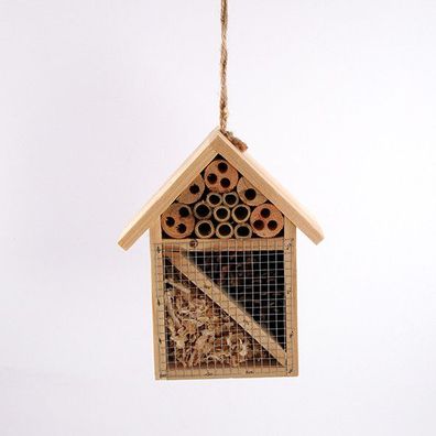 Insektenhotel / Insektenhaus zum Aufhängen Holz Naturmaterialien ca. 17x8x20cm