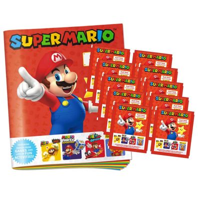 Panini Super Mario Sticker - Play Time (2023) - 1 Album + 10 Tüten Sammelsticker