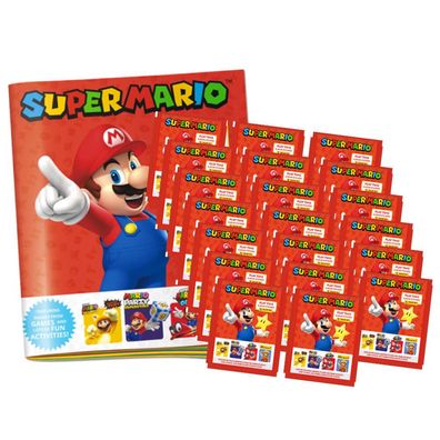 Panini Super Mario Sticker - Play Time (2023) - 1 Album + 20 Tüten Sammelsticker