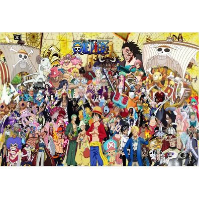 Anime One Piece 1000 Teile Alle Figuren Luffy Ace Form Puzzle Brettspiele Jigsaw