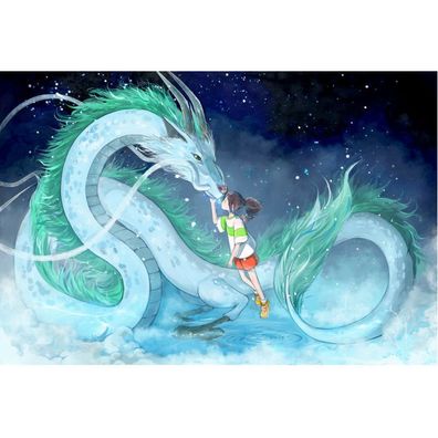 Anime Spirited Away 1000 Teile Haku Chihiro Ogino Puzzle Brettspiele Jigsaw