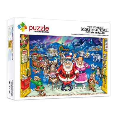 Weihnachts Thema Holzpuzzle 1000 Teile Puzzle Kinder Brettspiele Spiel Jigsaw