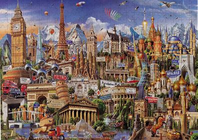 Weltberühmtes Gebäude Holzpuzzle 1000 Teile Puzzle Brettspiele Kinder Jigsaw