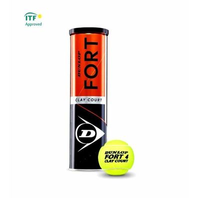 Dunlop Fort Clay Court x 4 Tennisbälle