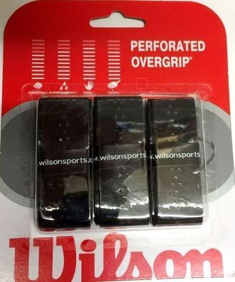 Wilson Perforated Overgrip 3 x 3 Griffbänder für Tennis Grips