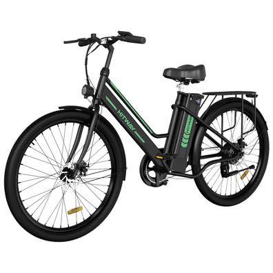 E Bike Damen Herren 26 Zoll Elektrofahrräder Luftreifen mit Fahrradpumpe und Fahrrad