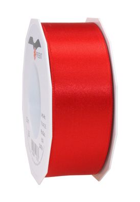 Präsent Doppelsatin 25-m-Spule 40 mm rot