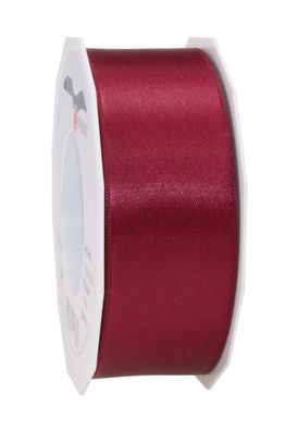 Präsent Doppelsatin 25-m-Spule 40 mm bordeaux