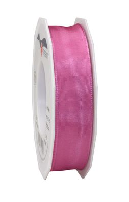 Präsent Seidenband mit Drahtkante Lyon 25-m-Rolle 25 mm pink