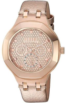 Versus by Versace VSP360317 Laguna City roségold Leder Armband Uhr Damen NEU