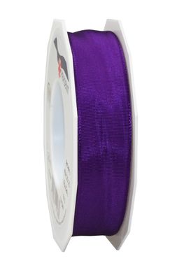 Präsent Seidenband mit Drahtkante Lyon 25-m-Rolle 25 mm violett