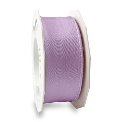 Präsent Seidenband mit Drahtkante Lyon 25-m-Rolle 40 mm amethyst