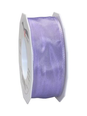 Präsent Seidenband mit Drahtkante Lyon 25-m-Rolle 40 mm flieder