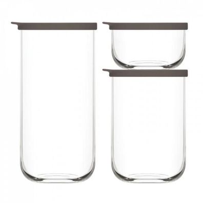 Vorratsdosen Glas Nora - 3tlg. Set Vorratsgläser Lebensmittelaufbewahrung