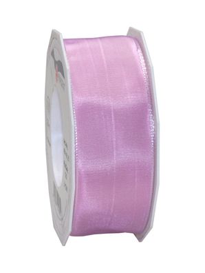 Präsent Seidenband mit Drahtkante Lyon 25-m-Rolle 40 mm orchidee