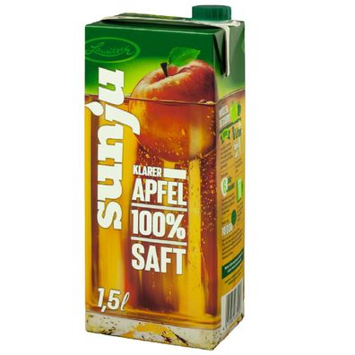 Sunju „Klarer Apfel“ 100% Saft 16x1,5l - Lausitzer Apfelsaft