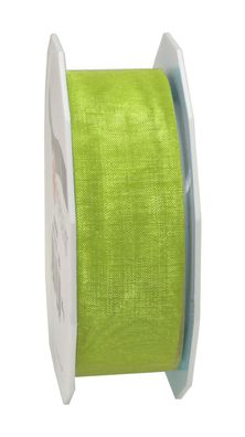 Präsent Organza Sheer 25-m-Rolle 25 mm limette