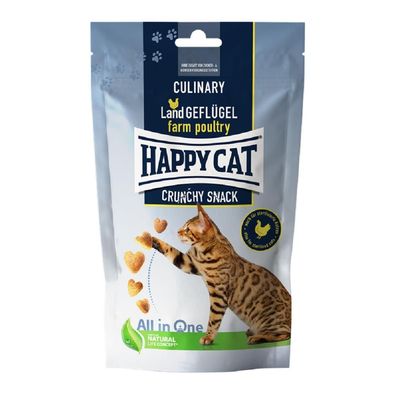Happy Cat ?Culinary Crunchy Snack Land-Geflügel - 10 x 70 g ? Snacks