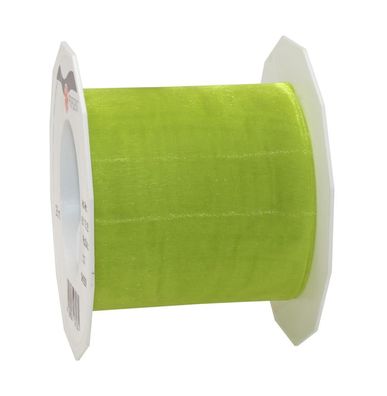 Präsent Organza Sheer 25-m-Rolle 72 mm limette