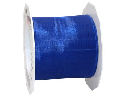 Präsent Organza Sheer 25-m-Rolle 72 mm royalblau