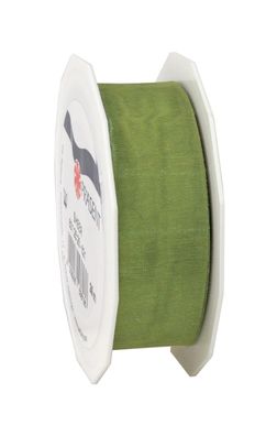 Präsent Organza Sheer 25-m-Rolle 25 mm olive