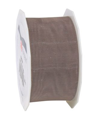 Präsent Organza Sheer 25-m-Rolle 40 mm taupe