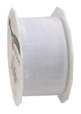 Präsent Organza Sheer 25-m-Rolle 40 mm weiss